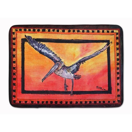 Carolines Treasures Bird Pelican Machine Washable Memory Foam Mat 8095RUG